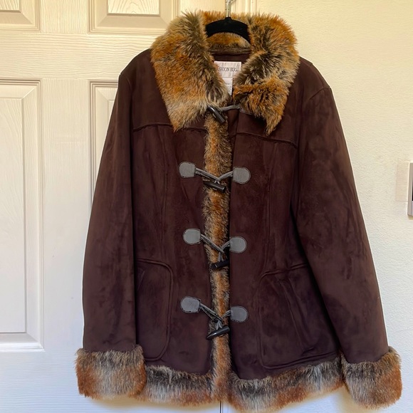Fashion Bug Jackets & Coats Suede And Fur Coat Poshmark